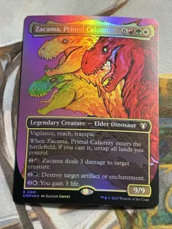MTG - 1x Zacama, Primal Calamity - Borderless Foil Commander Masters NM - Image 1