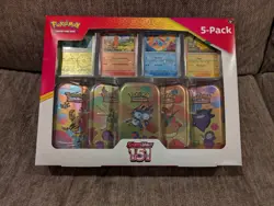 Pokemon Scarlet & Violet 151 Mini Tins 5 Pack Sealed Costco Bundle Box - Image 1