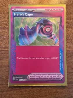 Hero's Cape 152/162SV05: Temporal Forces Holo Card NM Condition, Pokemon TCG - Image 1