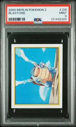 2000 MERLIN POKEMON 2 #129 BLASTOISE PSA 9 - Image 1