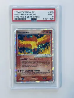 2004 POKEMON EX FIRE RED & LEAF GREEN #115 MOLTRES EX-HOLO PSA 9 - Image 1