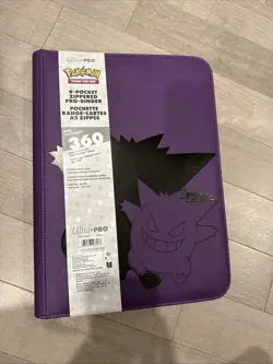 Brand New Pokemon TCG Card Game Elite Gengar 9-Pocket Zippered Ultra PRO Binder - Image 1