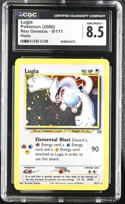CGC 8.5 Lugia 2000 Neo Genesis 9/111 Holo Pokemon Card - Image 1