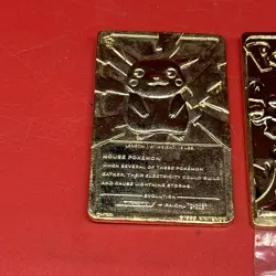 (3) 1999 Burger King Limited Edition Pokemon Trading Card 23K Gold Plated #TH - Image 3