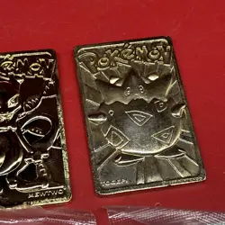 (3) 1999 Burger King Limited Edition Pokemon Trading Card 23K Gold Plated #TH - Image 4