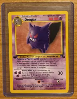 1999 Pokemon Fossil GENGAR 1st Edition Stage 2 #20/62 NM-MT OR BETTER NON PLAYED - Image 1