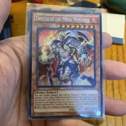 Yugioh Thestalos the Mega Monarch PRIO-EN035 Secret Rare 1st Ed LP - Image 3