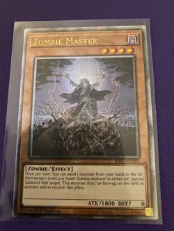 Zombie Master Quarter Century Secret Rare RA03-EN185 Yugioh - Image 1