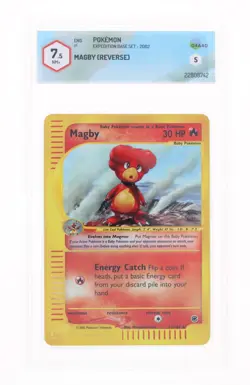 Magby 17/165 Reverse Rare Pokemon card Expedition Base Set series ENG Graad 7,5 - Image 3
