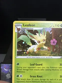 Pokemon Card Leafeon SWSH191 SWSH Black Star Promo Holo HD Swirl Near Mint 3 - Image 2
