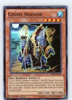 Yu-Gi-Oh TCG Gishki Shadow THSF-EN042 1st Edition Super Rare Card NM - Image 1