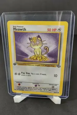 Meowth 56/64 Jungle 1st Edition Pokemon Card Near Mint - Image 4