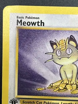 1st Edition Jungle Meowth 56/64 Pokemon Card WOTC Vintage MP - Image 3