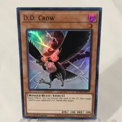 Yugioh D.D. Crow Ultra Rare 1st Edition Holo Foil Card BLCR-EN077 Near Mint - Image 1