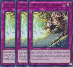Yugioh - Thunder Discharge x 3 - 1st Edition Ultra Rare NM - Free Holo Card - Image 1