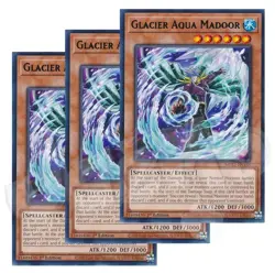 Yugioh - Glacier Aqua Madoor x 3 - 1st Edition Rare LP - Plus Free Holo Card - Image 1