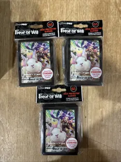 FORCE OF WILL ULTRA PRO STANDARD DECK PROTECTOR CARD SLEEVES POKEMON Lot Of 3 - Image 1