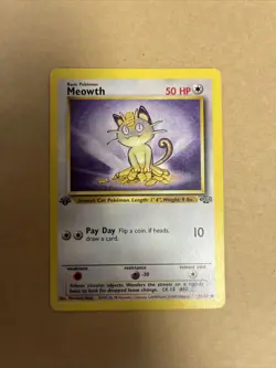 MEOWTH - 56/64 - 1st Edition Jungle - Common - Pokemon Card - RARE - Image 1