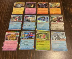 12 Pokemon Prerelease Promo Cards Stamp Alakazam Mimikyu Meganium Ceruledge Lot - Image 1