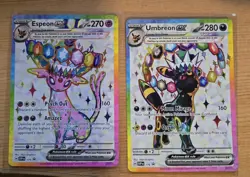 UMBREON AND ESPEON EX PRISMATIC EVOLUTIONS 175 & 176 PROMO CARDS - Image 1