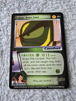 DBZ Dragon Ball Z Saiyan Truce Card 203 CCG Unlimited Saiyan Saga MP - Image 1