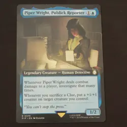 Piper Wright, Publick Reporter 36 MTG Fallout (PIP) Rare FOIL NM - Image 1