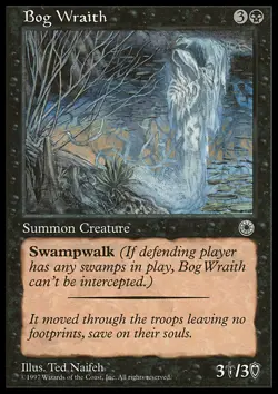 Magic the Gathering MTG Bog Wraith (83) Portal MP - Image 1