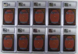 Complete Set of (10) 1993 Magic the Gathering Alpha Edition Lands CGC 6 - 8.5 - Image 2