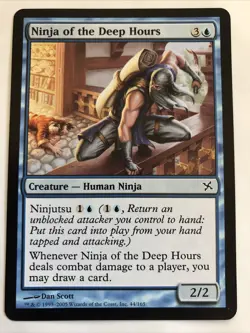 MTG Betrayers of Kamigawa Ninja of the Deep Hours 44/165 LP - Image 1