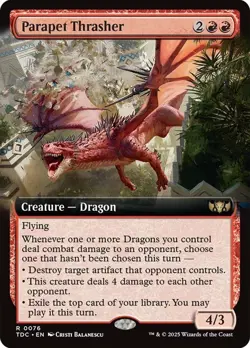 Parapet Thrasher Extended Art Tarkir: Dragonstorm NM MTG - Image 1