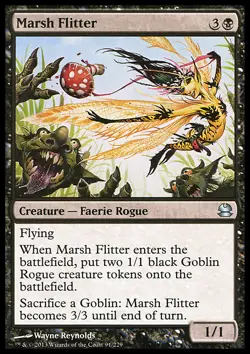 Magic the Gathering MTG Marsh Flitter (91) Modern Masters NM - Image 1