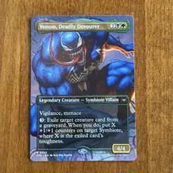 MTG Venom, Deadly Devourer SPE 0022 Regular Borderless Marvel Spider-Man Eternal - Image 1