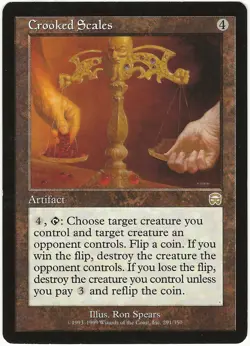 MTG Crooked Scales Mercadian Masques Rare Played - Image 1