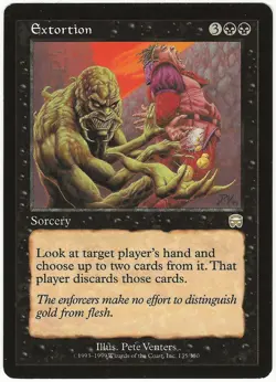 MTG Extortion Mercadian Masques Rare LP - Image 1
