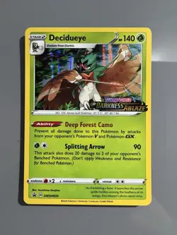 Pokemon TCG Decidueye SWSH035 Darkness Ablaze Prerelease Black Star Promo NM - Image 1