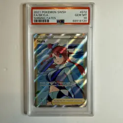 Skyla 072/072 Full Art Ultra Rare Shining Fates 2021 Pokemon SWSH Graded PSA 10 - Image 1