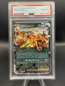 Pokemon Charizard ex Obsidian Flames Double Rare #125 PSA 10 Gem Mint - Image 1