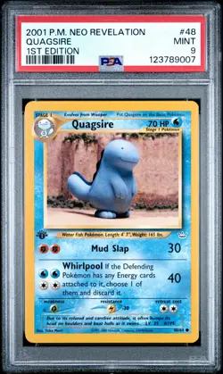 2001 POKEMON NEO REVELATION 1ST ED #48 QUAGSIRE PSA 9 - Image 1