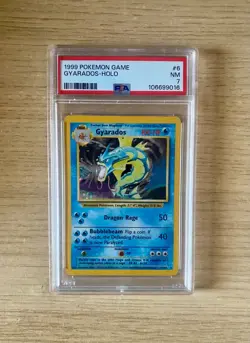 1999 Pokemon Game Gyarados Holo Rare PSA 7 6/102 - Image 1