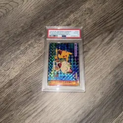 1999 Bandai Pikachu Meowth Prism Carddass Vending Series 8 PSA 4 Japan Pokemon - Image 4