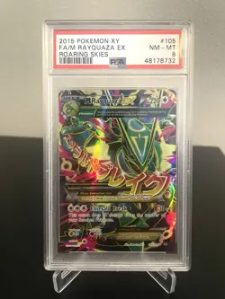 Pokemon M Rayquaza EX 2015 Roaring Skies 105/108 PSA 8 - Image 1