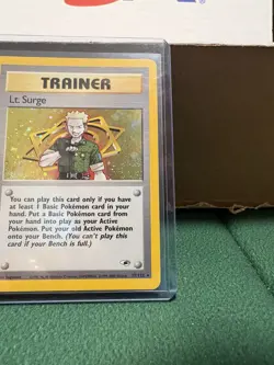Pokemon TCG: Lt. Surge Trainer #17/132 Gym Heroes Holo, LP - Image 4
