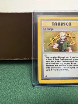 Pokemon TCG: Lt. Surge Trainer #17/132 Gym Heroes Holo, LP - Image 5