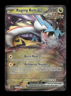 Pokemon Raging Bolt ex - Double Rare SV05: Temporal Forces 123/162 NM - Image 1