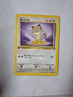 Pokemon TCG Jungle #56/64 Meowth 1st Edition - Image 1