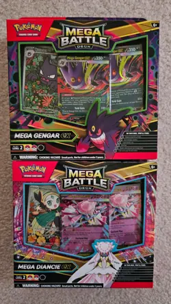 Pokemon Mega Gengar EX and Mega Diancie EX Mega Battle Deck Set of 2 Sealed - Image 1