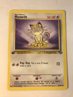 Meowth 1st Edition 56/64 Common 1999 Pokemon - Image 1