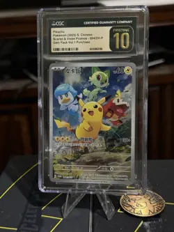 Pikachu Pokemon Chinese Scarlet& Violet Promos 004/SV-P Gem Pack CGC PRISTINE 10 - Image 1