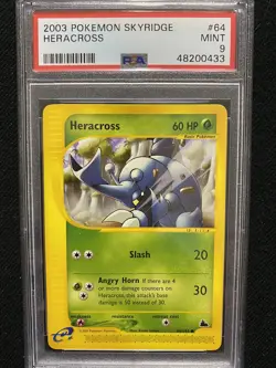 2003 Pokemon Skyridge Heracross 64/144 PSA 9 Mint - Image 1