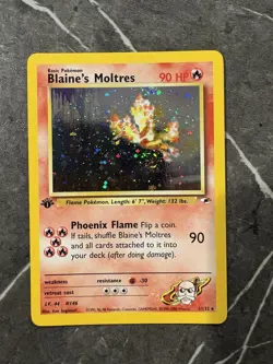 Pokemon TCG Blaine's Moltres Gym Heroes Holo 1st Edition - Image 1
